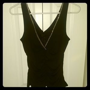 Fitted & Ruched Plunging vneck
